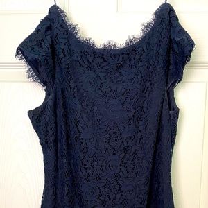 Eliza J navy, size 6 petite dress